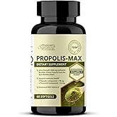 Rawleigh Propolis Max: 60 Vegetarian Softgels - Brazilian Green Propolis with Phenolic, Flavonoid & Artepillin C Compounds & Vitamin E - Supports Immunity, Wellness