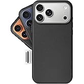 LONLI Classic | Gold-Rated Leather - European Genuine Vele Leather Case for iPhone 17 Pro Max - [Built-in Camera Control and Compatible with Magsafe] - Black