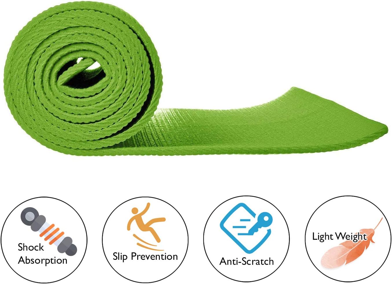 Yoga Mat Extra Thick Long Anti Skid with Cover/Bag - for Exercise, Home Gym, Outdoor, Meditation, Workout - Rubber Gym Mat for Men Women