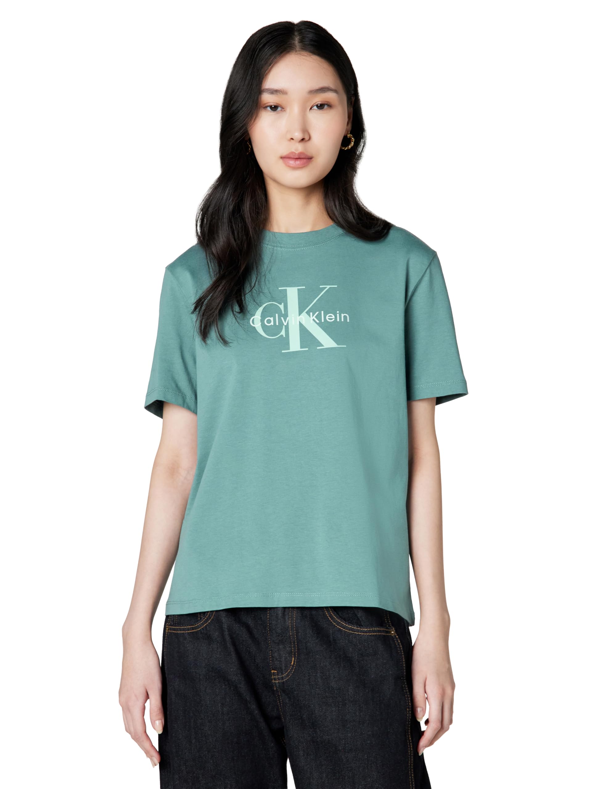 Calvin Klein Women’s Monogram Logo Crewneck T-Shirt