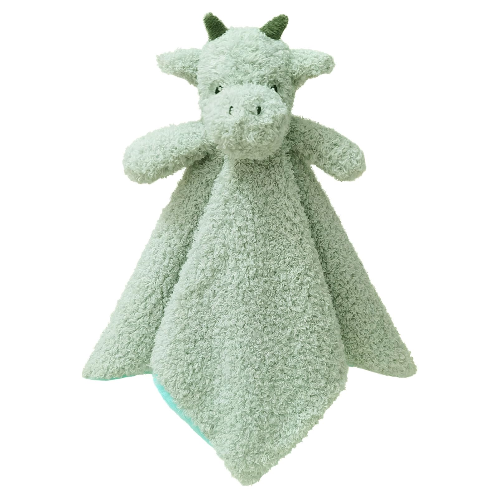 Photo 1 of Doindute Baby Green Dragon Soft Stuffed Animal Security Blanket, Plush Dinosaur Character Lovey Blanket, Baby Shower/Nursery Gift, Newborn Infant Toddler Snuggle Blankie for Boys Girls, 18 Inches