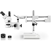 Vision Scientific VS-5FZ-IFR07 Simul-Focal Trinocular Zoom Stereo Microscope,10x WF Eyepiece,0.7X-4.5X Zoom,3.5X—90x Magnific
