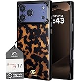 Cocomii Retangle Case for iPhone 17 Pro, Compatible with MagSafe, Chestnut Tortoiseshell