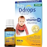 Organic Baby Ddrops® 400 IU 90 drops (2.5ml) - Daily Liquid Vitamin D for Infants (Pack of 1)