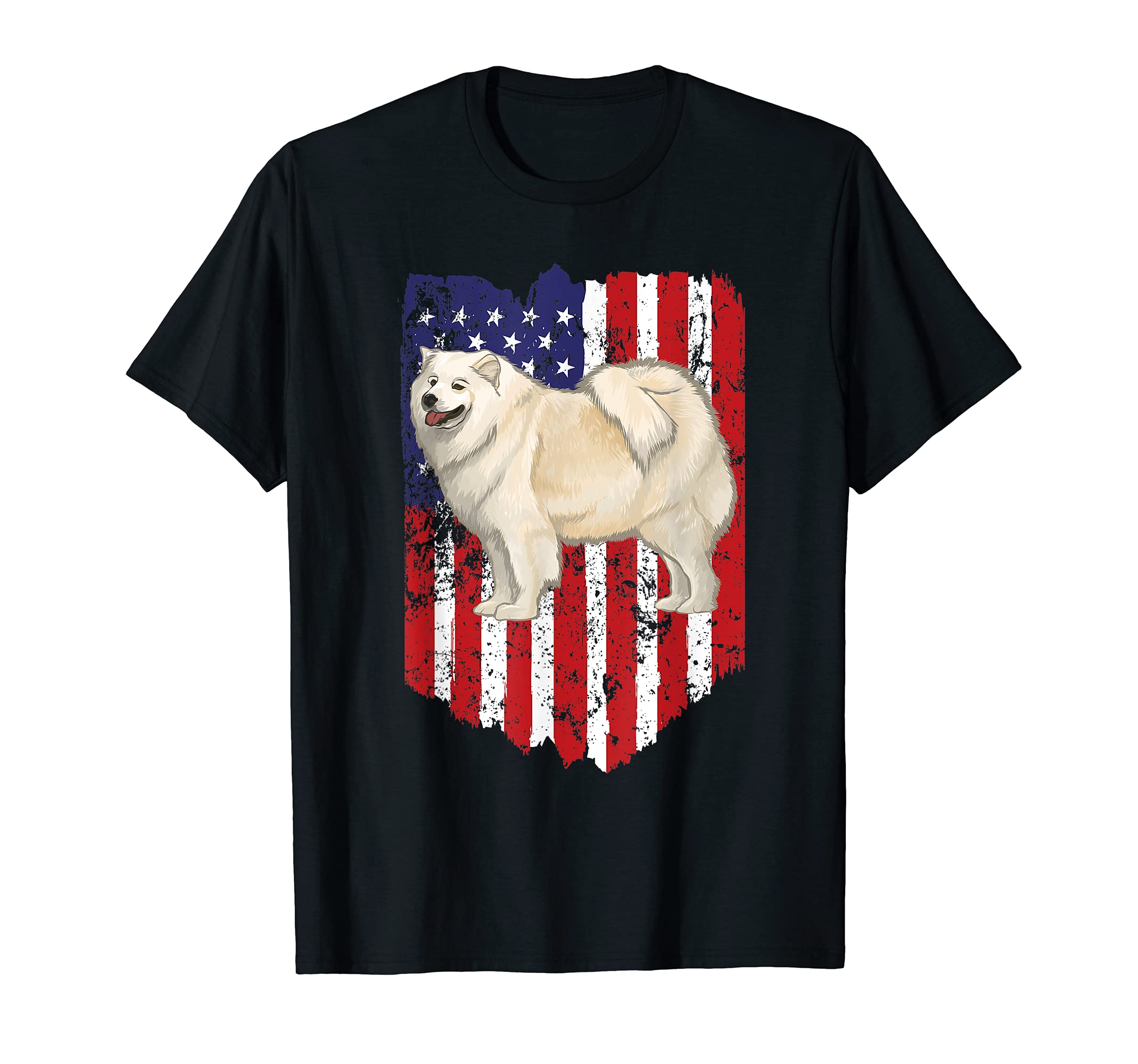 American Flag Samoyed 4th Of July USA T-Shirt