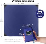 Odoland 180x160cm Hiking Blanket Waterproof Lightweight for 2-4 People view 4
