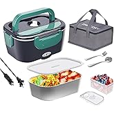Portable Electric Lunch Box with Fast Charger, 2023 Version Mini Microwave Food Warmer Heated Lunch Box for Car Truck Home Wo
