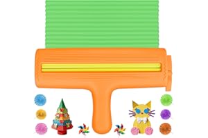 Paper Crimper for Crafting, AHIER Paper Crimper Tool Wave Shape Making Tool with 8.6 Inches Width Roller for Scrapbooking, Quilling, Wrapping DIY Arts Crafts (Orange)