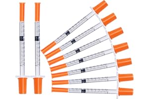 MIXUN 31G 1ml 1/2 Inch Lab Syringes, Disposable Individual Package – Box of 100