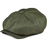 BOTVELA Men's Newsboy Flat Cap 100% Cotton Gatsby Ivy Golf Cabbie Hat