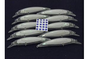 wLure 10 Blank Unpainted Minnow Crankbait Topwater Lipless Jerkbait Fishing Lures V3