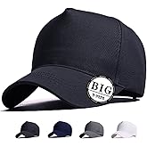 MUNULA Oversize XXL High Crown Baseball Cap Big Head Hats for Men Dad Hat Adjustable Plain Running Cap 23.6"-25.6"