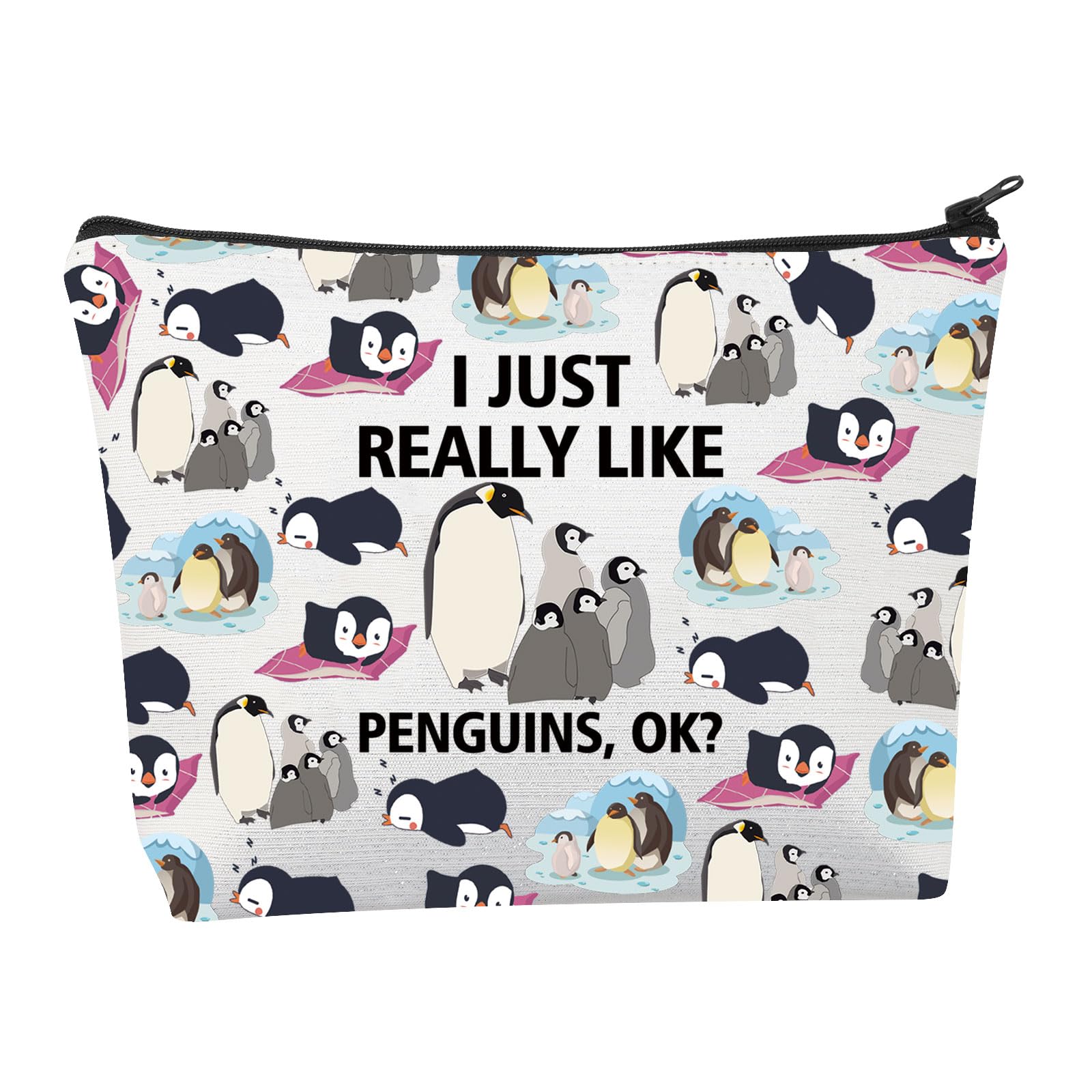 BNQL Penguin Makeup Bag - Zipper Cosmetic Pouch (Penguin Gifts)