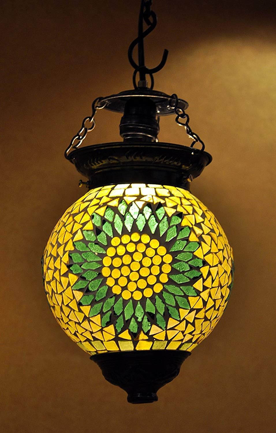 Lalhaveli Turkish Hanging Lamps Mosaic Hanging Ceiling Lights 13 X