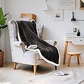 YUSTAL Electric Heated Throw Blanket 50x60 Inch - Super Soft Flannel, 4 Heat Settings, 3H Auto Shut Off, Machine Washable, Ideal for Couch & Cold Nights (Charcoal Gray)