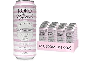 Coco Luxe / Koko & Karma Coconut water with Marine Collagen and Acai Berry 16.9oz (12 pack case)