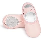 Stelle Girls Boys PU Leather Ballet Shoes Lace-Free Dance Slippers for Toddler/Little Kid/Big Kid