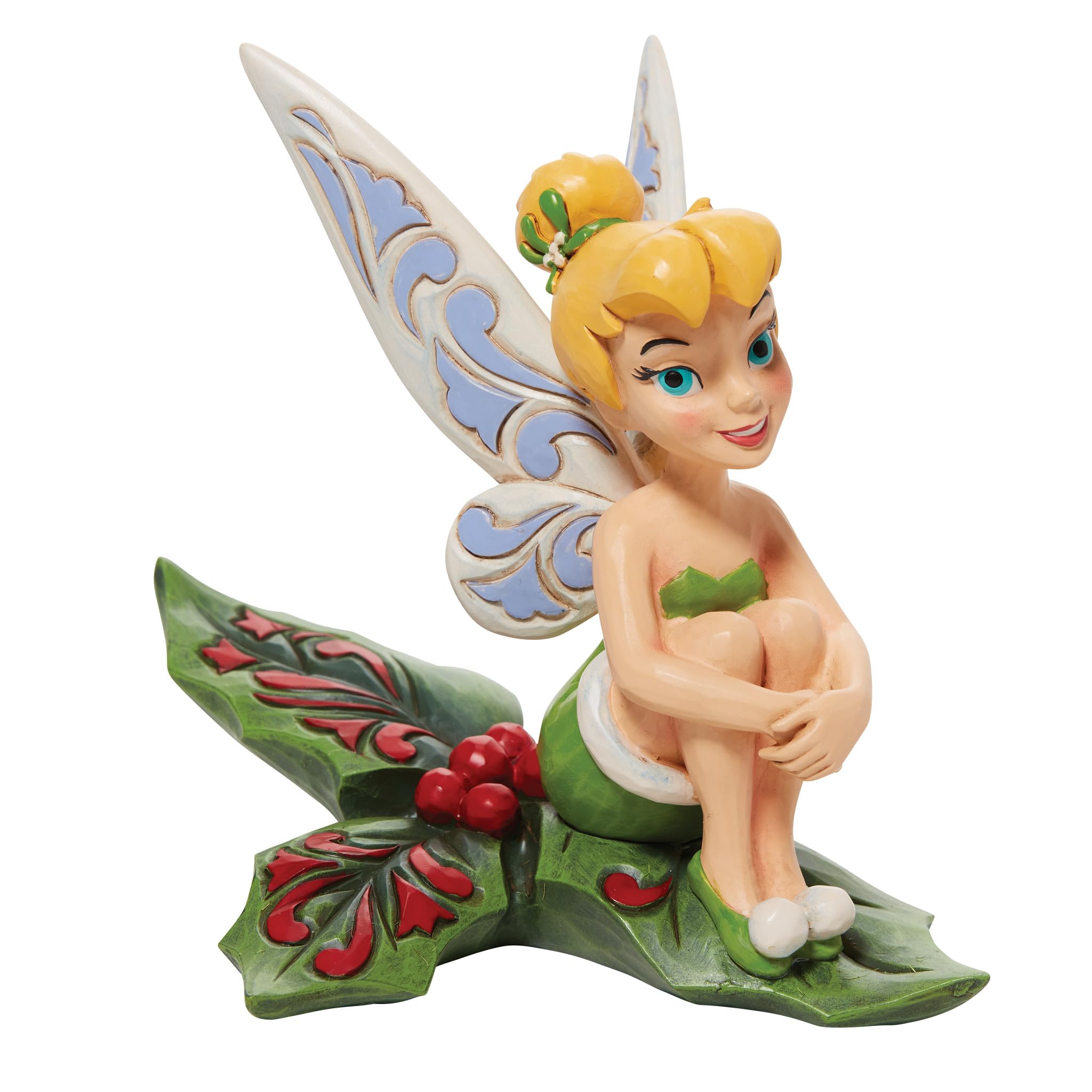 Enesco Disney Traditions Tinkerbell Figurine - Sitting On Holly