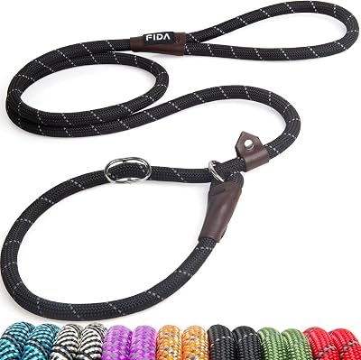 Fida Slip Lead for Dogs 1.8m One-Size-Fits-All Reflective Training Leash