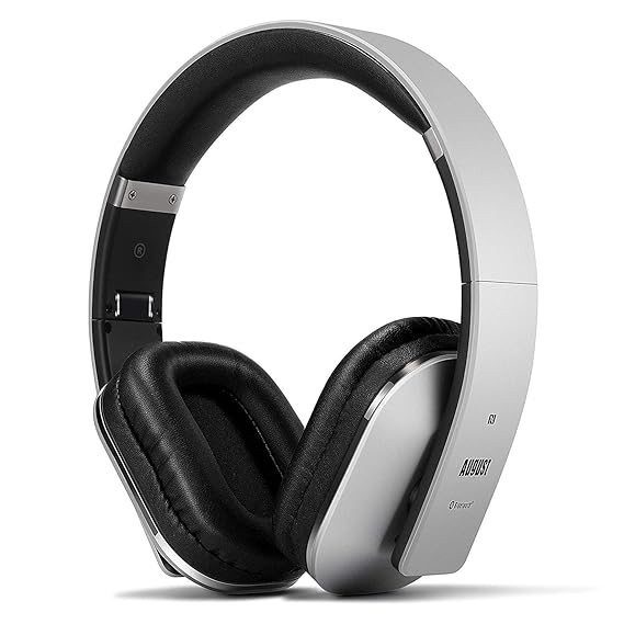 August EP650 Bluetooth v4.2 NFC Kopfhörer mit aptX Low Latency - Kabellose Over-Ear Headphones mit individuellem Sound (silbe
