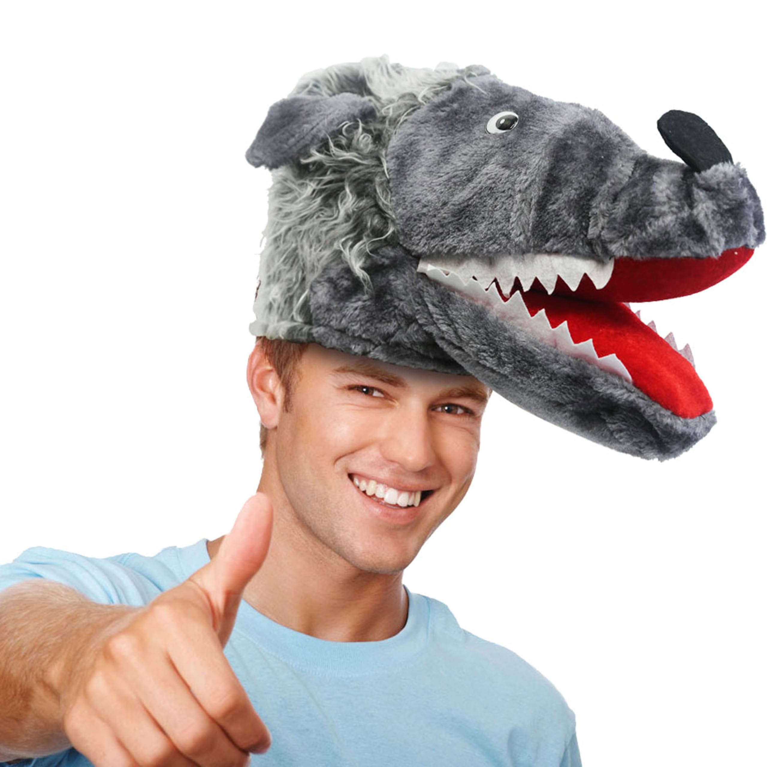 Hooin Wolf Hat. Handmade Wolf Costume Party Hat. Adult Size Costume Headwear