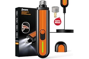 YABIFE 4-Lights Dog Nail Grinder, Easy Quick Locate Dog Nail Trimmers, for Puppy Paw Toenails or Pets from Small, Medium to Large, with Travel Lock, Whisper Quiet, Heavy Duty 3 Speeds