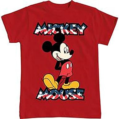 Amazon.com: Disney Patriot Mickey Mouse Boy Or Girl T Shirt - Red White  Blue: Clothing