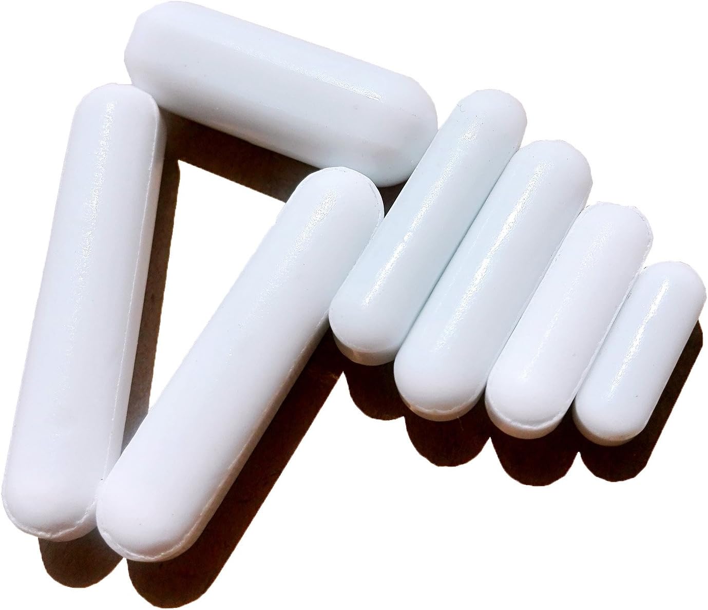 Laboratory Magnetic Stir Bars PTFE Magnetic Stirrer Mixer Stir Bars Stiring Rod (Mix-Size 7PCS, Cylinder Shape, 7)