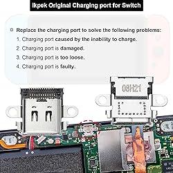 Ikpek 6-Pack USB C Port Replacement for Nintendo