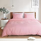 Mejoroom Blush Pink Duvet Cover Full - Bedding Sets Full - Soft and Breathable Comforter Cover with Zipper Closure, 3Pieces, 1 Duvet Cover (80x90) and 2 Pillow Cases(20x26)
