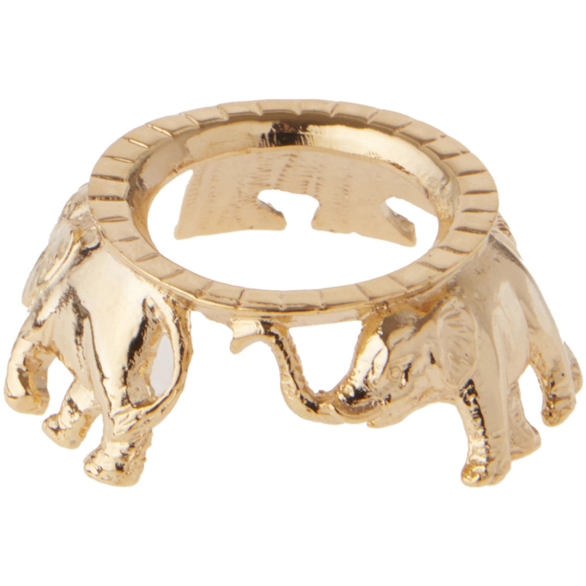 Bard's Gold Toned Egg Stand/Holder - Elephants, 0.875" Diameter