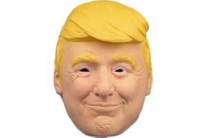 LEKA NEIL Donald Trump Realistic Celebrity Masks Latex Costume for Adults American Campaigner Mask Great Halloween Costume Accessory Cosplay Props Adult size Orange