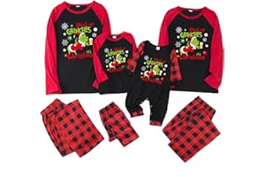 Zelbuck Matching Family Grinch Pajamas, Soft Lazy Holiday Cheermeister Christmas Pjs for Adult Men Women Loungewear Jammies