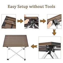 Grope Portable Camping Table with Aluminum Table