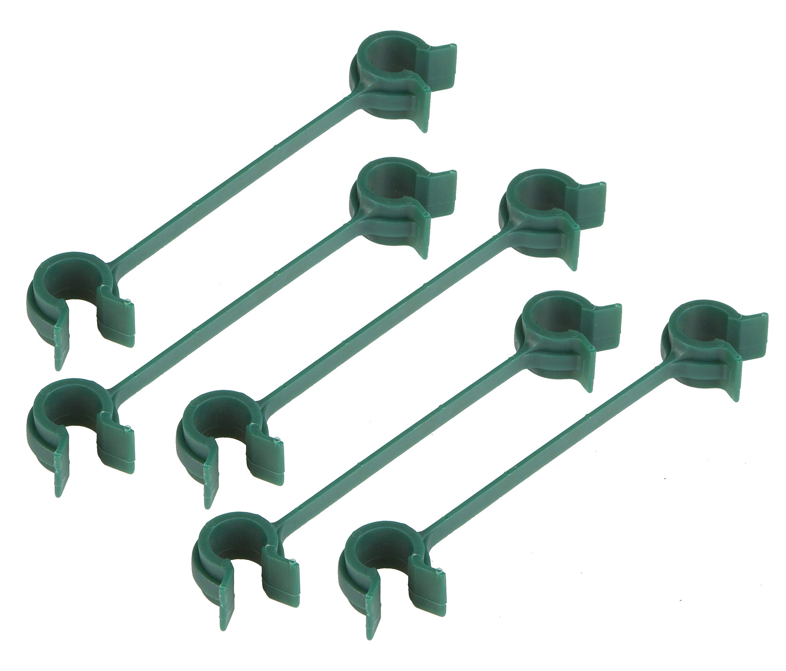 Windhager Plant Clips, Plant Support, 11 mm, Pack of 5, Green, Plastic, Trellis Style