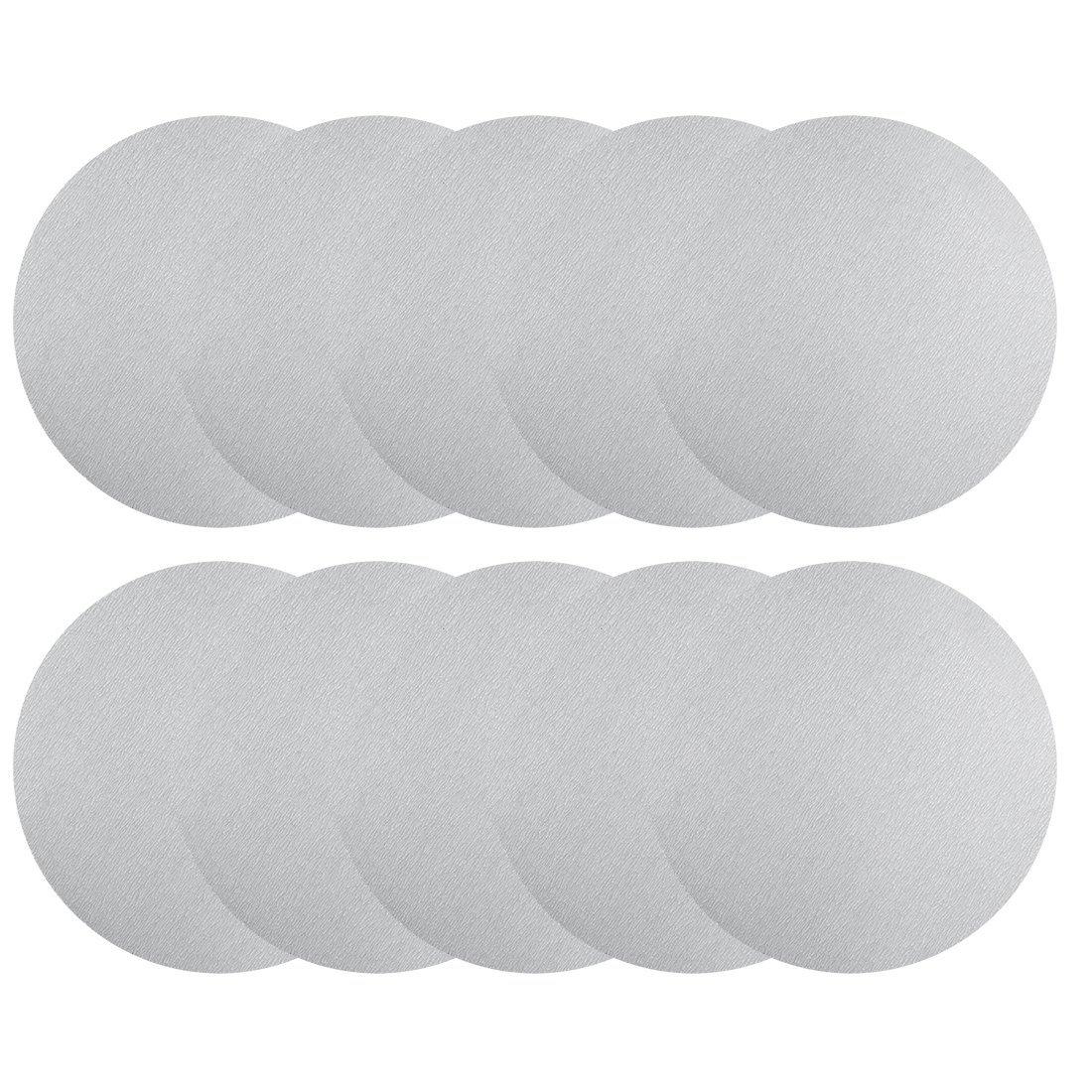 Sourcingmap 10 Pcs 7-Inch Aluminum Oxide White Dry Hook and Loop Sanding Discs Flocking Sandpaper 1000 Grit