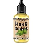 Monk Drops - 100% Monkfruit Liquid Sweetener, Zero Glycemic, Zero Calories, Zero Sugar, No Added Water, Concentrated Monk Fru