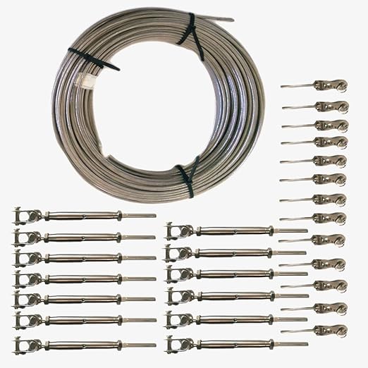 Cable Railing Kit Includes 500 Ft Of 3 16 In Stainless Steel