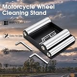 JFG RACING Motorcycle Wheel Roller Stand Heavy Duty, 485 lb, 180 mm Tyre view 2