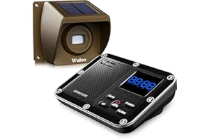 Solar Wireless Driveway Alarm 1800 Feet Long Range Motion Sensor Alert System Driveway Detector for Home with 1800mAh Recharg