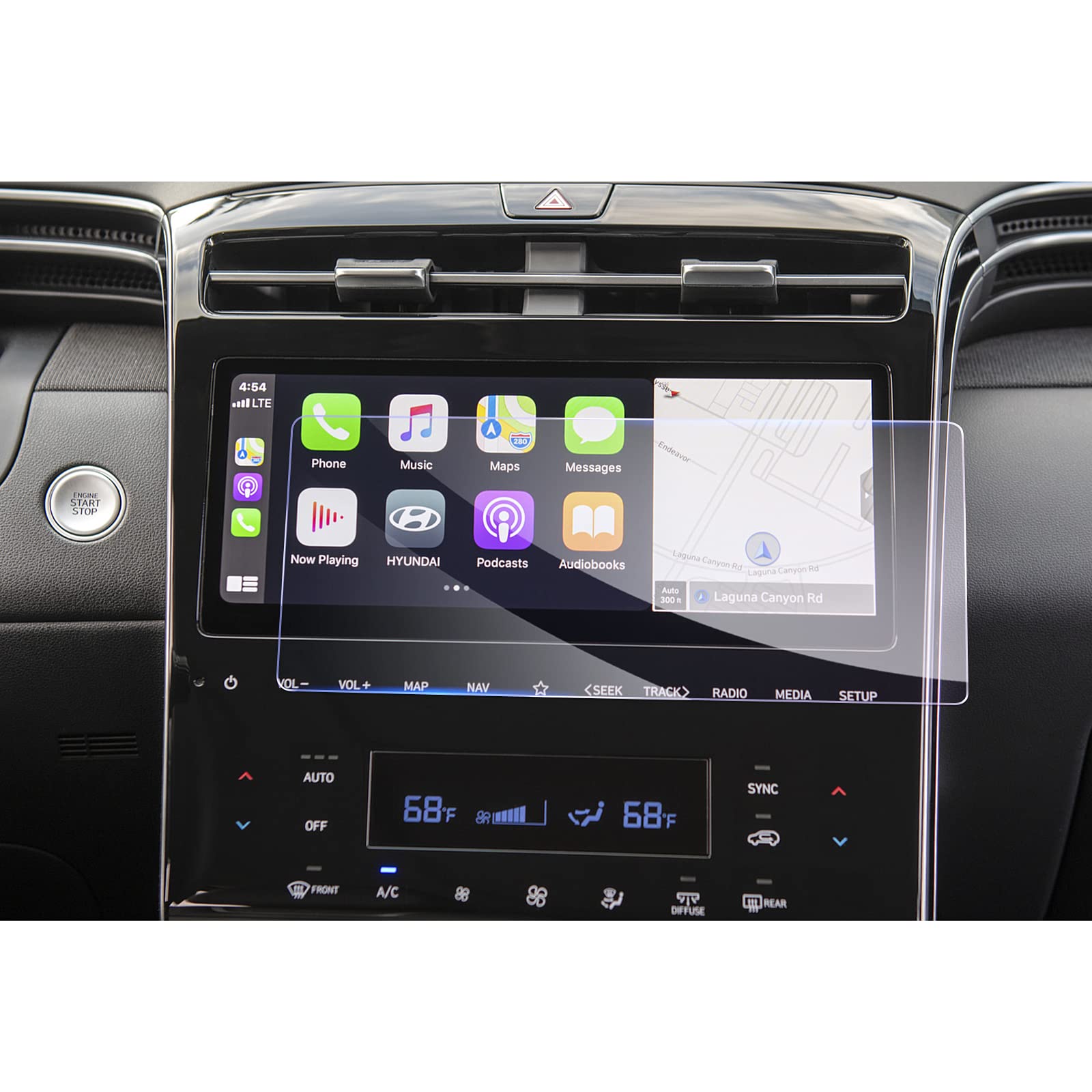 GAFAT Compatible with Hyundai Tucson NX4 2021-2023 2024 10.25" Navigation Screen Protector, Tucson 2024 10.25" Tempered Glass Protective Film, Tucson NX4 Accessories, Shockproof, 9H Anti-Scratch