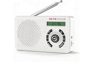 Zunate Portable AM FM SW Radio Speaker, Shortwave Radio with LED Display and Earphone Port, Dual Antenna Reception, 2000mAh B