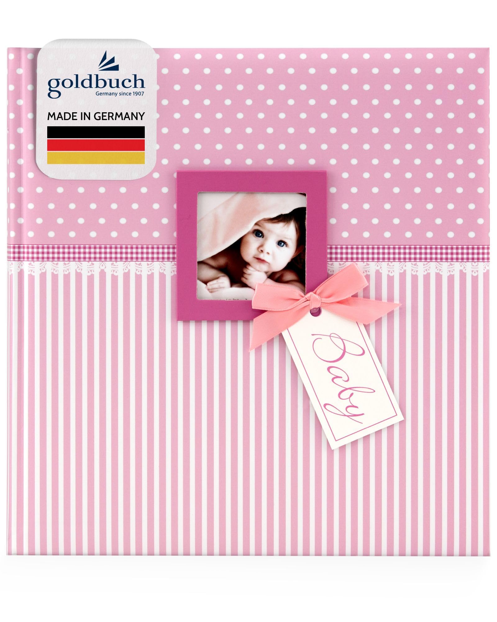 Goldbuch Baby Album with Window Cut-Out, pink, 30x31 cm