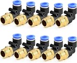 ERGAOBOY PC6-02 6mm Tube AD x 1/4 BSP Male Plug Fittings Pack 2