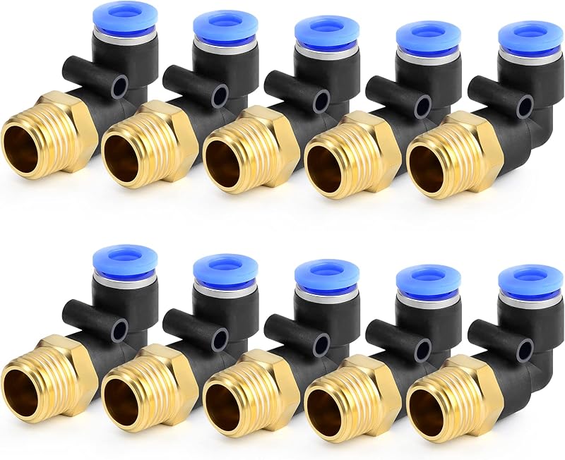 ERGAOBOY PC6-02 6mm Tube AD x 1/4 BSP Male Plug Fittings Pack 2