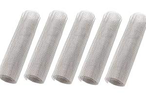 BASOTEEUO 5Pack 20 Mesh 304 Stainless Steel Woven Wire Mesh, Never Rust, Hard and Heat Resisting Wire Mesh, Fine Screen Mesh for Many Projects, 5.9 x 11.8 Inch