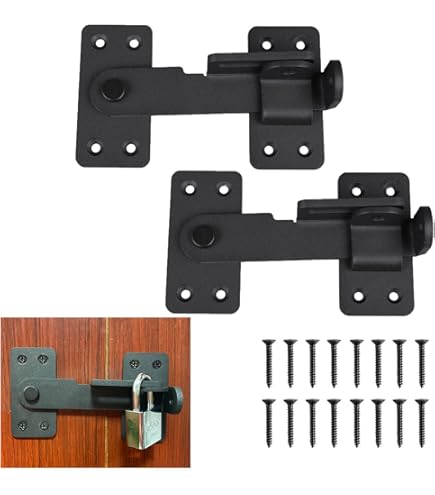 Cerradura De Puerta De Acero Inoxidable Negro De 122 Mm Con Tornillos Antimanipulacion Pestillo De Puerta Pestillo De Puerta Resistente 98150020