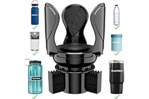 ZEYITIAN Car Cup Holder Expander, Cup Holder Extender Adapter with Expandable Arm and Adjustable Base, Compatible with Yeti Ramblers 14-64oz, Hydro Flasks 18-64oz Most Coffee Mugs Bottles & Cups