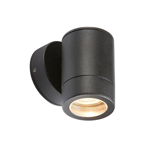 Knightsbridge Gu10 Downlight WALL1LBK Black Lightweight Fixed Wall
