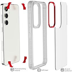 Ghostek Covert Clear Galaxy S24 Case with Military